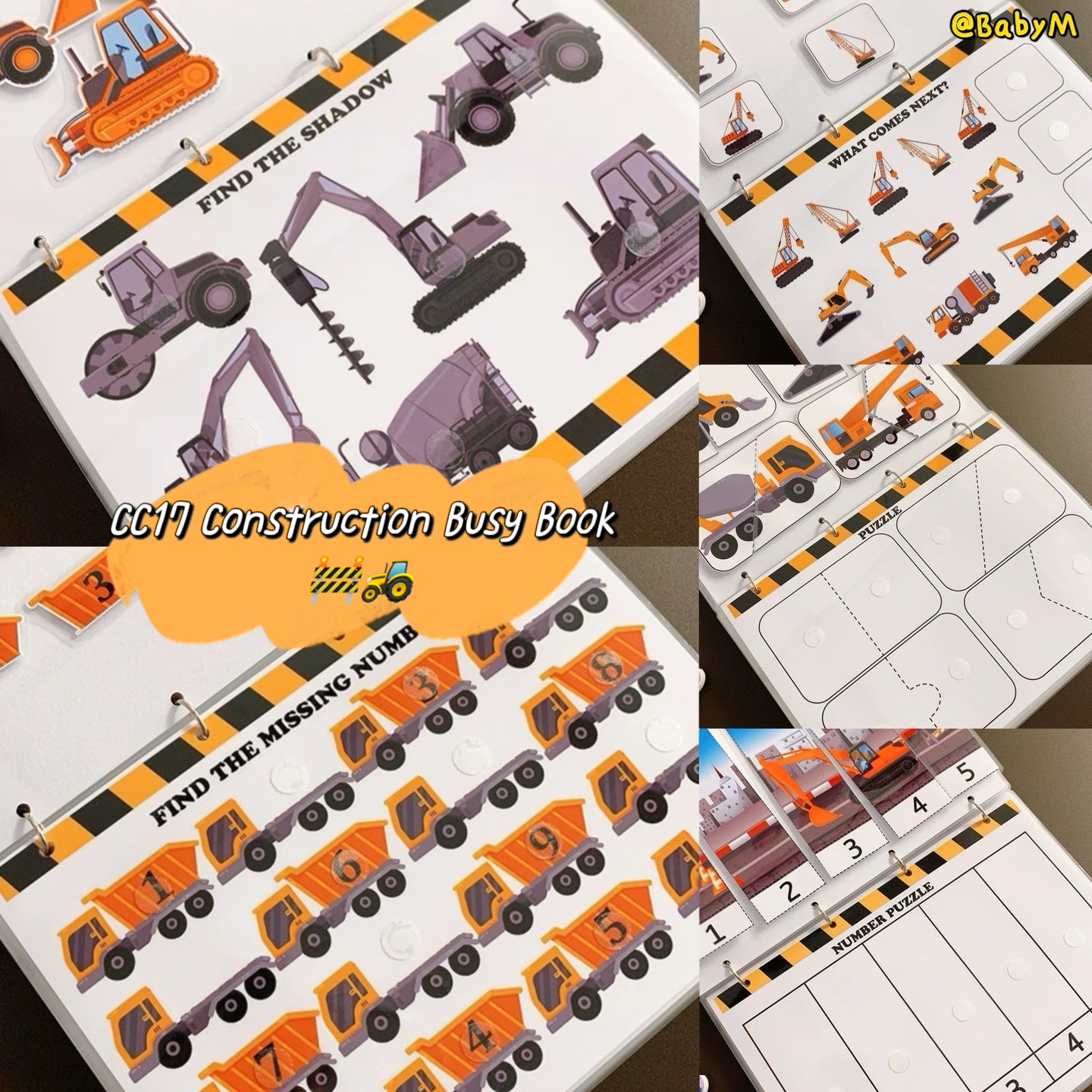 CC17 Construction Busy Book 建築工地安靜書