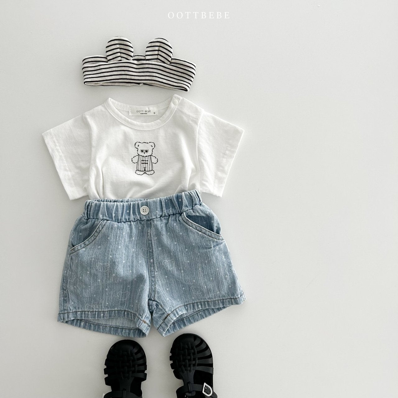 OOTTBEBE Bear 小熊牛仔短褲