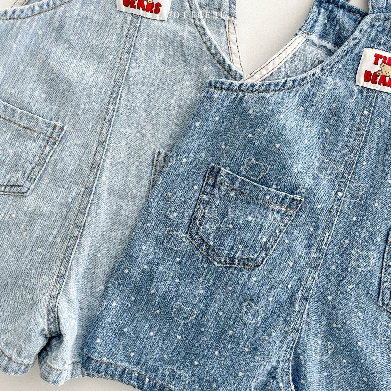 OOTTBEBE Bear 小熊牛仔背帶褲