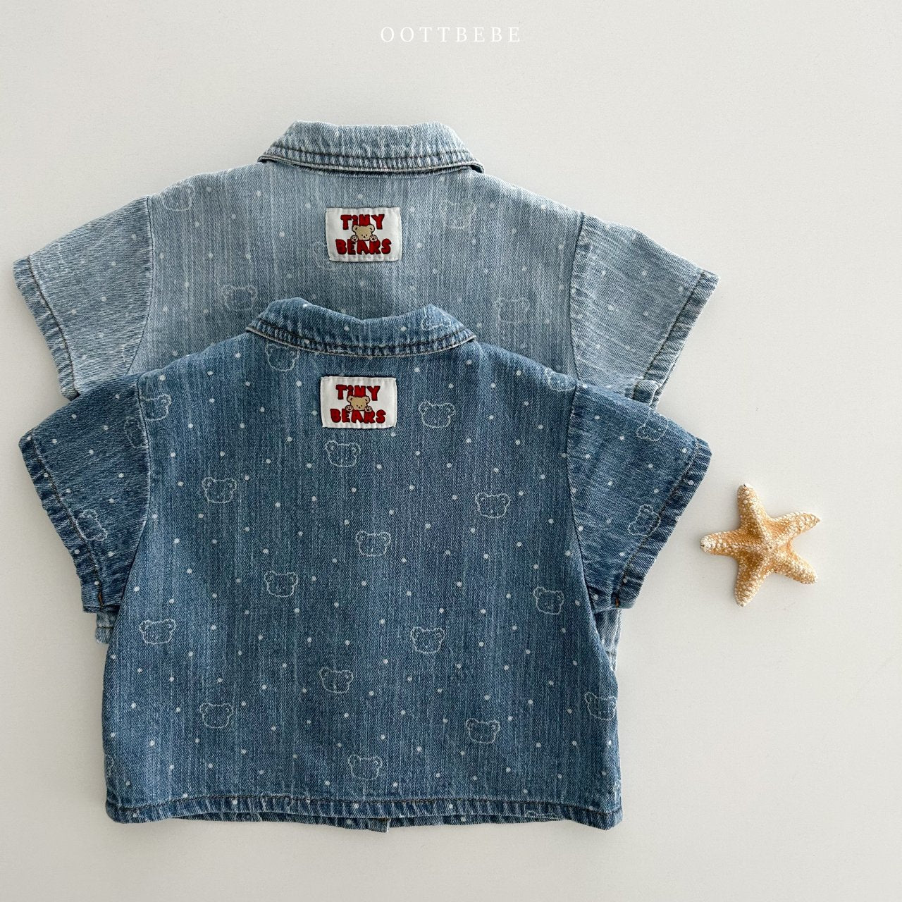 OOTTBEBE Bear Bear Denim Shirt