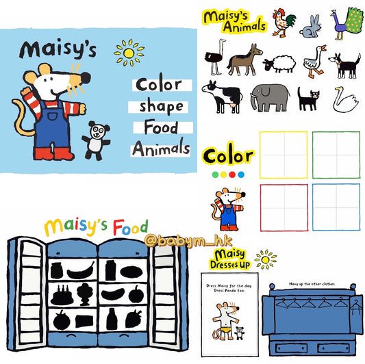 Maisy's First Busy Book - Color/ shape/ Food/ Animals 小鼠波波第一本安靜書
