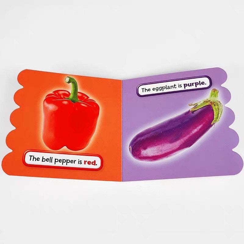 新手幼兒:紅辣椒、黃南瓜 - 一本色彩書