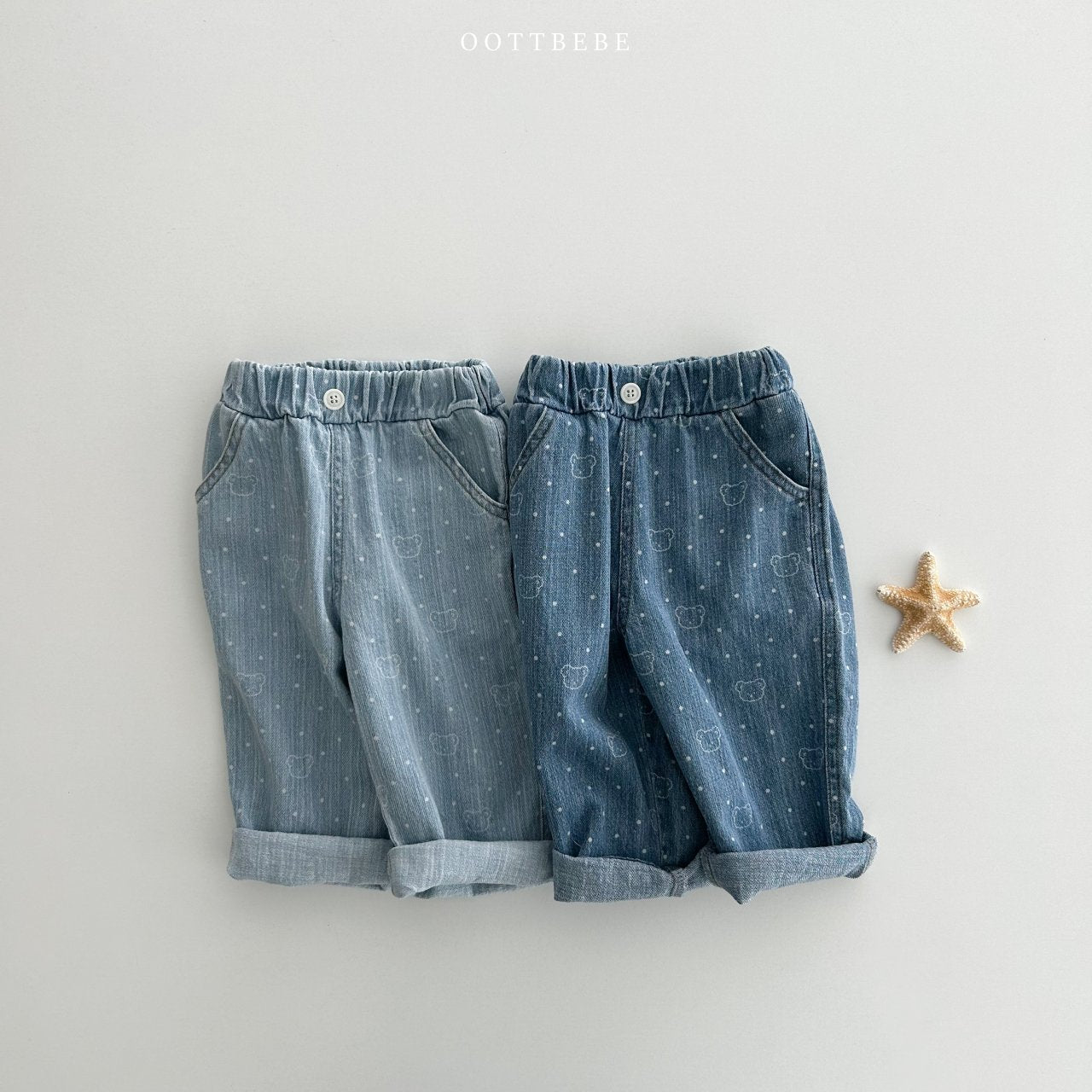 OOTTBEBE Bear Bear Denim Jeans