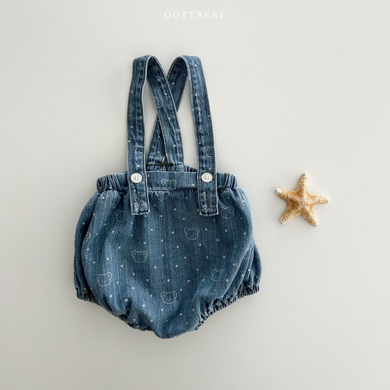 OOTTBEBE Bear Bear Dungarees