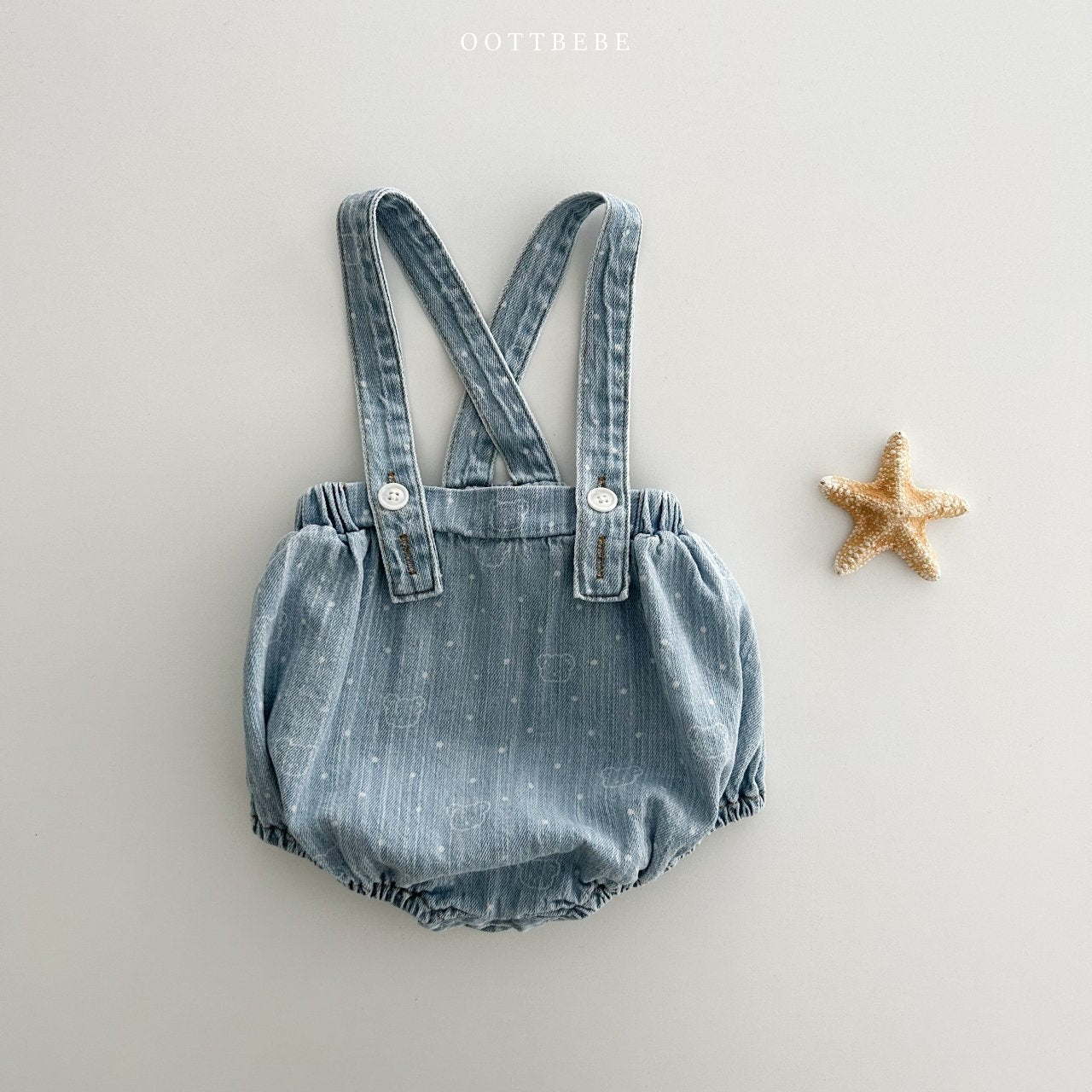 OOTTBEBE Bear Bear Dungarees