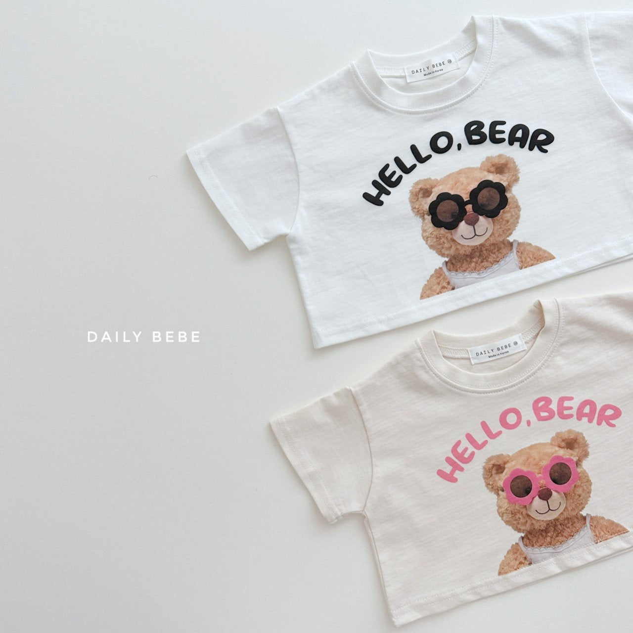 𝔻𝔸𝕀𝕃𝕐𝔹𝔼𝔹𝔼 / Sunglass Bear Crop Tee