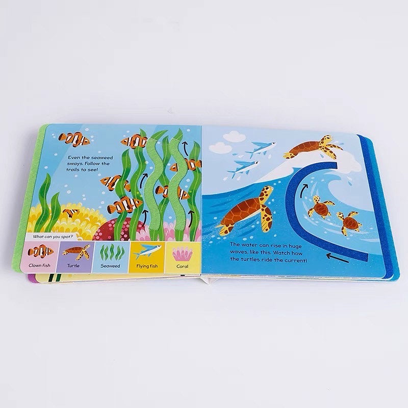 Touch & Learn: Ocean (with soft felt finger trails)