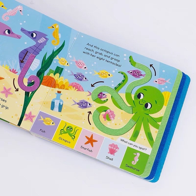 Touch & Learn: Ocean (with soft felt finger trails)