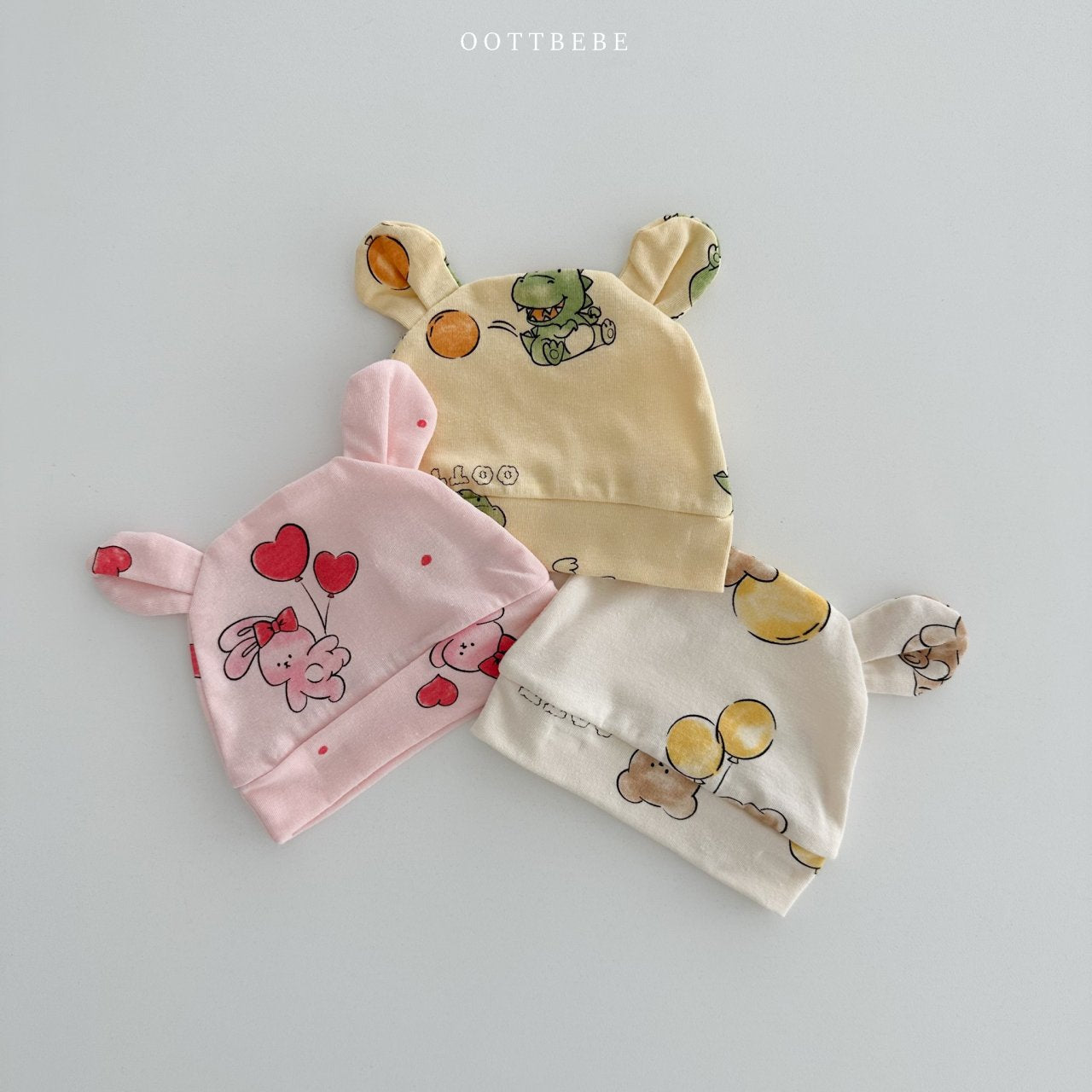 OOTTBEBE 嬰幼兒居家服（帽+連身衣+褲）