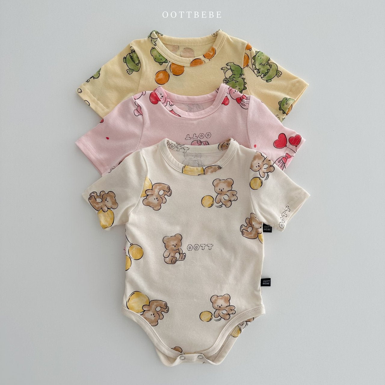 OOTTBEBE 嬰幼兒居家服（帽+連身衣+褲）